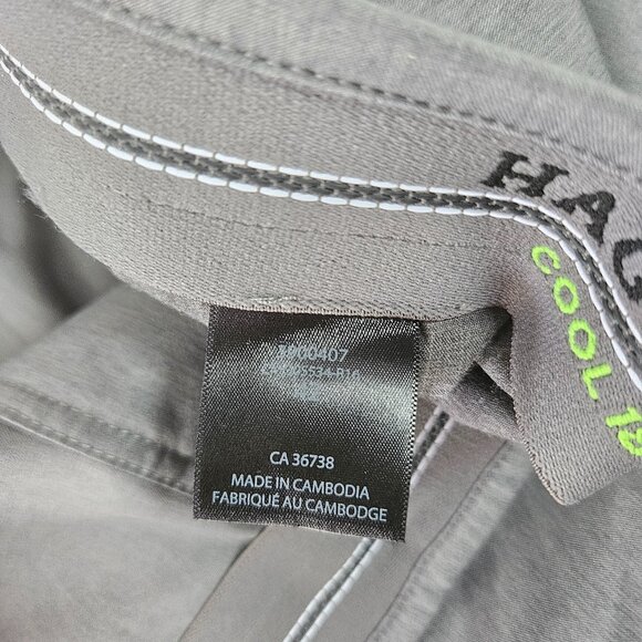 Haggar Premium Cool 18 Men's Shorts Sz 42 Gray Straight Fit Superflex Waistband - Picture 4 of 9